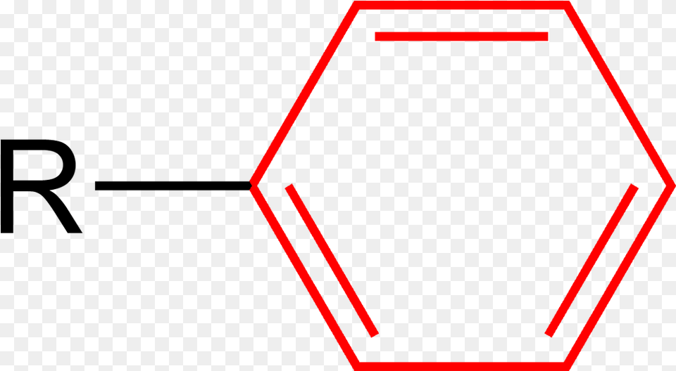 Phenyl Group Highlighted 2d Hexane With 3 Double Bonds, Sign, Symbol, Road Sign, Stopsign Free Png