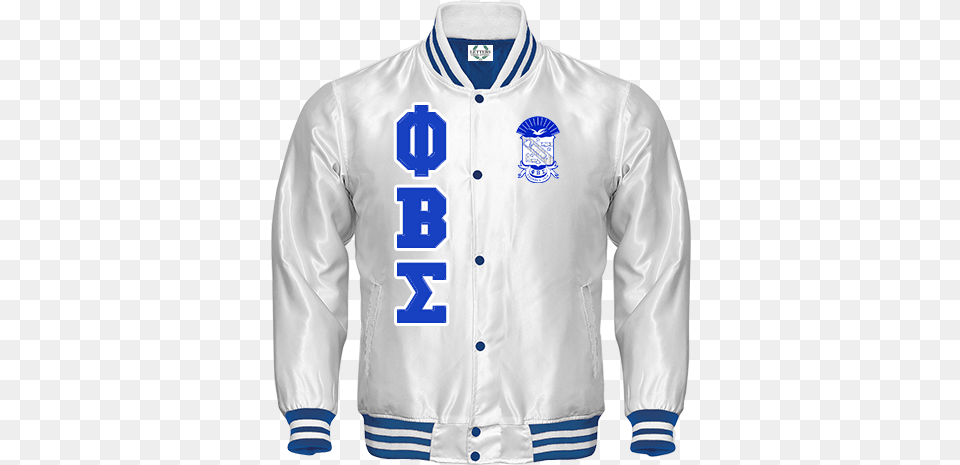 Phi Beta Sigma Satin Baseball Bomber Jacket Phi Beta Satin Greek Jackets, Clothing, Coat, Shirt, Sleeve Free Png Download