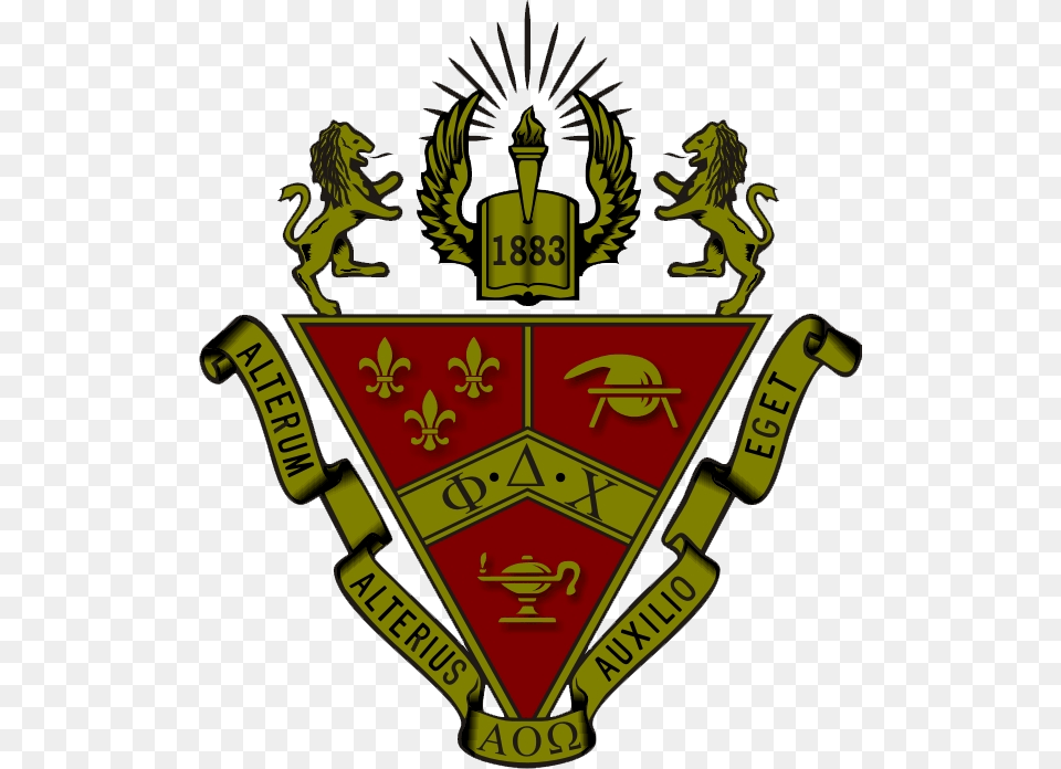 Phi Delta Chi Crest, Emblem, Symbol, Armor, Dynamite Png Image