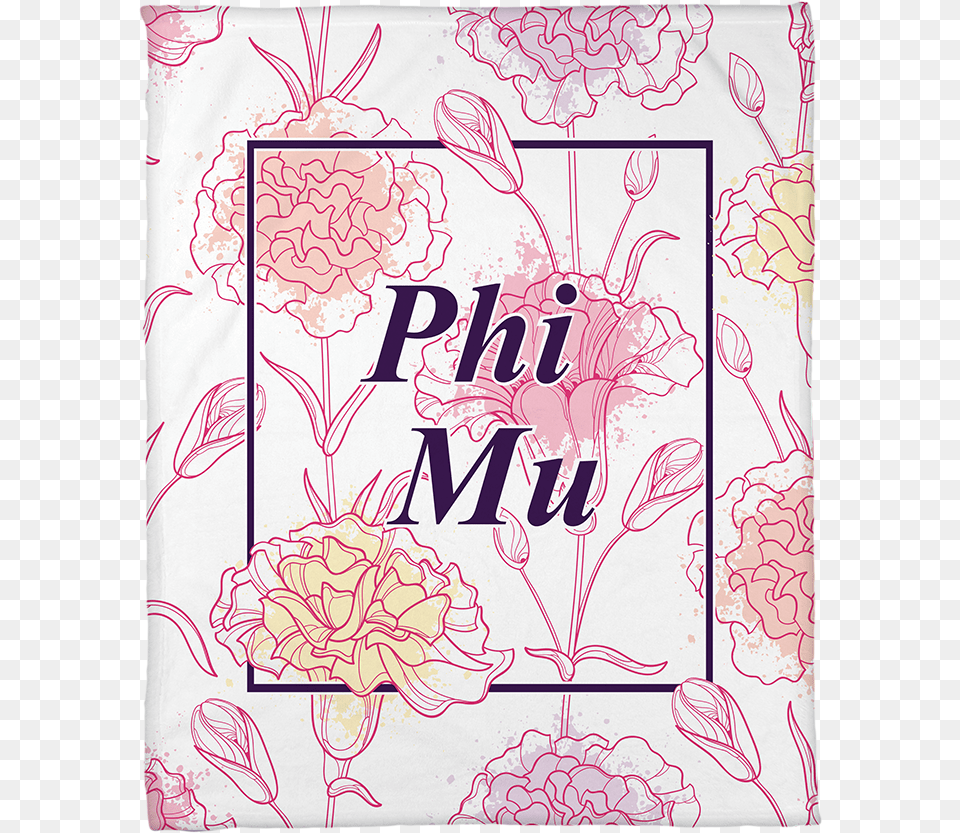 Phi Mu Carnation Inspired Silk Touch Blanket, Plant, Dahlia, Flower, Home Decor Free Png