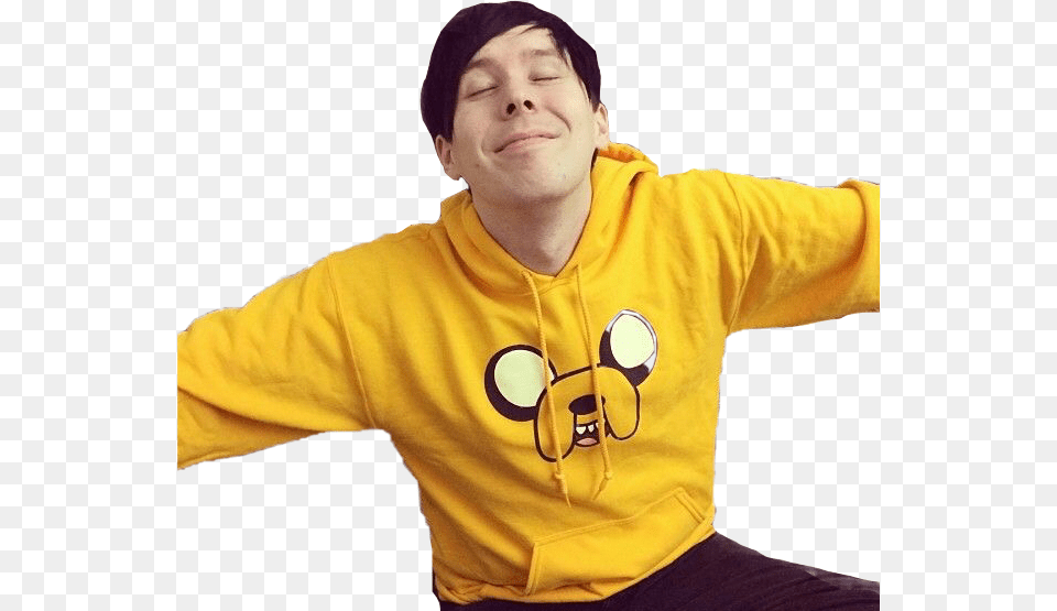 Phil Phillester Philly Amazingphil Danandphil Phan Phil Lester Yellow Aesthetic, Knitwear, Sweatshirt, Clothing, Sweater Png Image