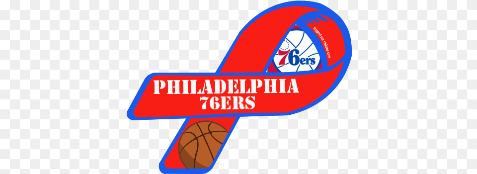 Philadelphia 76ers Custom Ribbon, Sticker, Ball, Basketball, Basketball (ball) Free Transparent Png