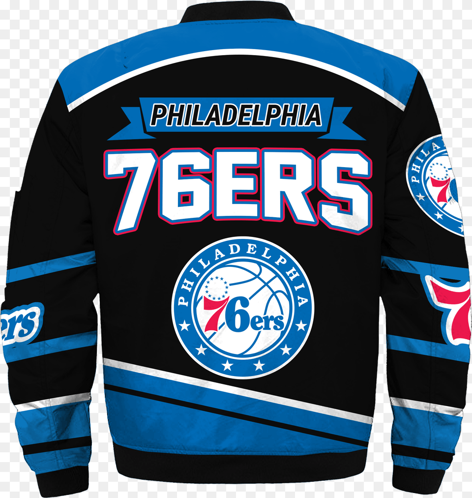 Philadelphia 76ers Jacket Sweatshirt, Sleeve, Shirt, Long Sleeve, Coat Free Png