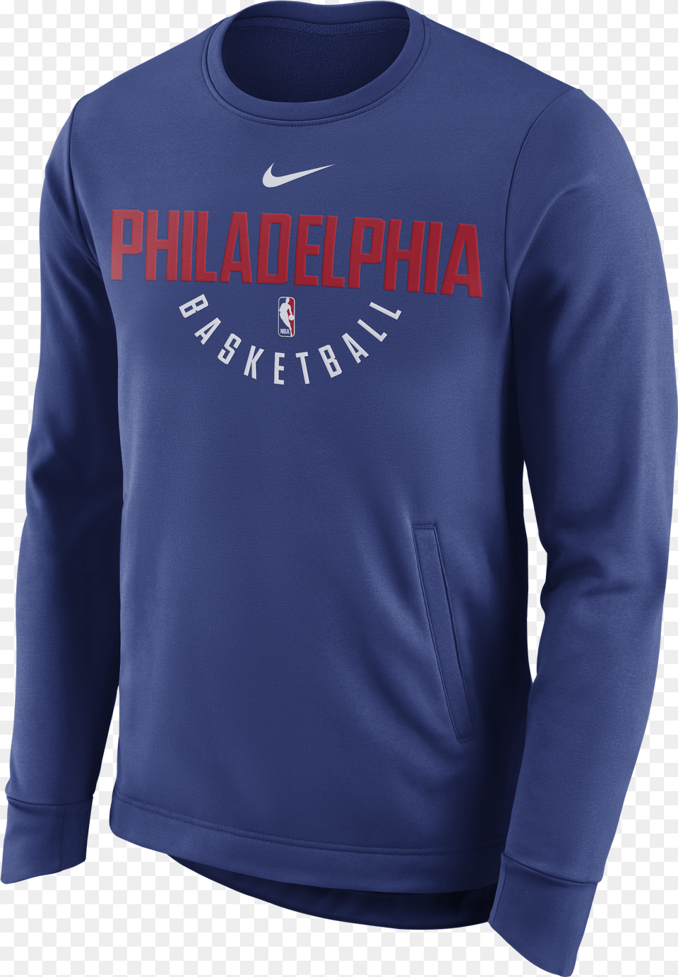 Philadelphia 76ers Men S Therma Performance Crew Sweater Long Sleeved T Shirt, Clothing, Knitwear, Long Sleeve, Sleeve Free Png Download