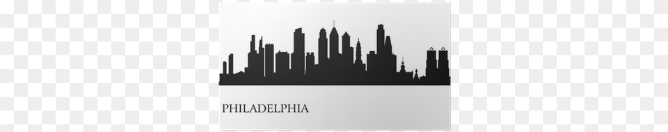 Philadelphia City Skyline Silhouette Background Poster Skyline Silhouette Philadelphia Skyline Svg, Metropolis, Urban, Architecture, Building Png