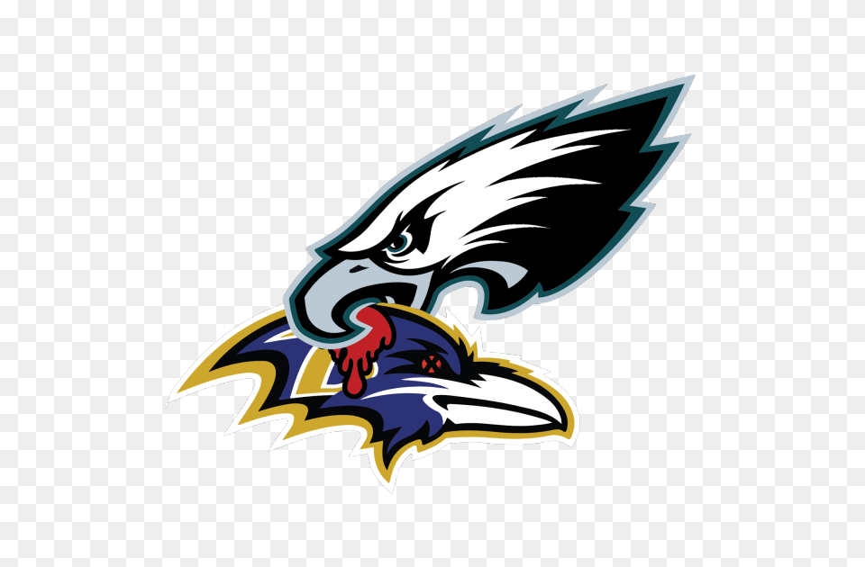 Philadelphia Eagles Baltimore Ravens Nfl Logos, Emblem, Symbol, Animal, Fish Png Image