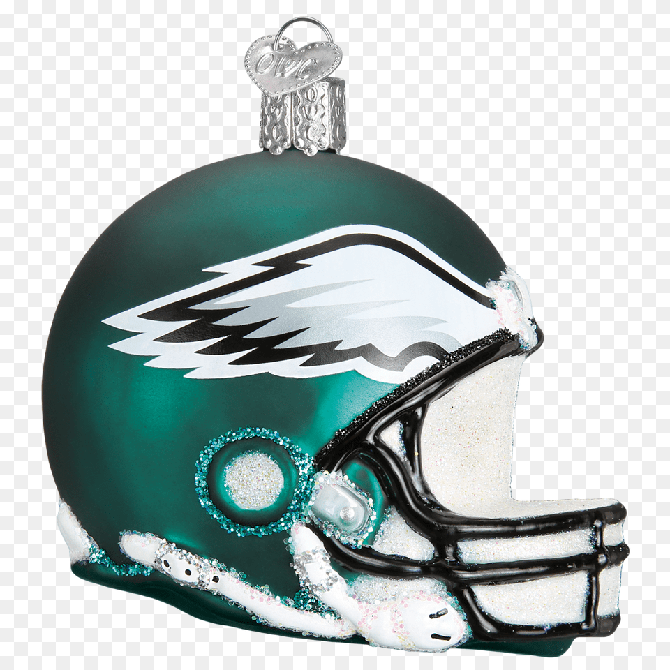 Philadelphia Eagles Helmet Football Glass Ornament Winterwood, American Football, Football Helmet, Person, Playing American Football Free Transparent Png