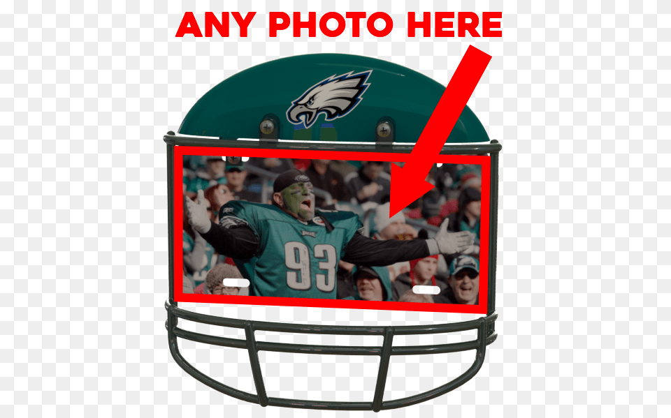 Philadelphia Eagles Helmet Softblog, Adult, Playing American Football, Person, Man Png Image