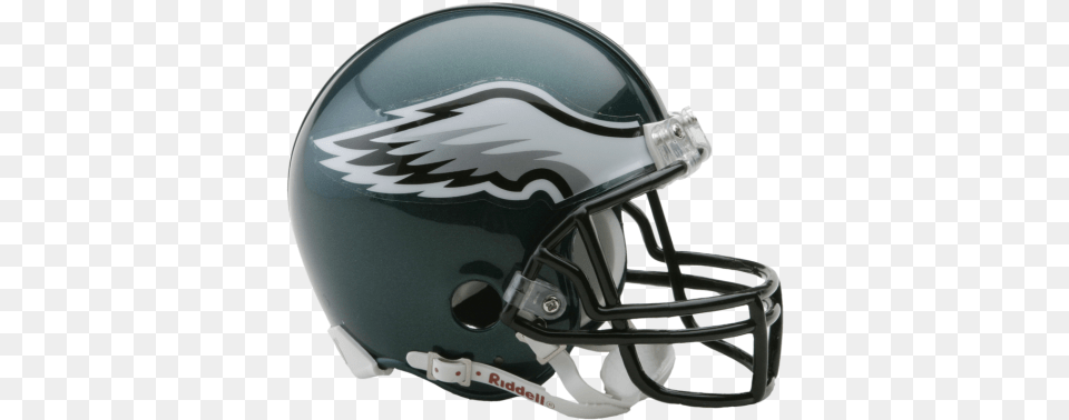 Philadelphia Eagles Mini Replica Helmet By Riddell 2000 Football Helmet, American Football, Football Helmet, Sport, Person Free Transparent Png