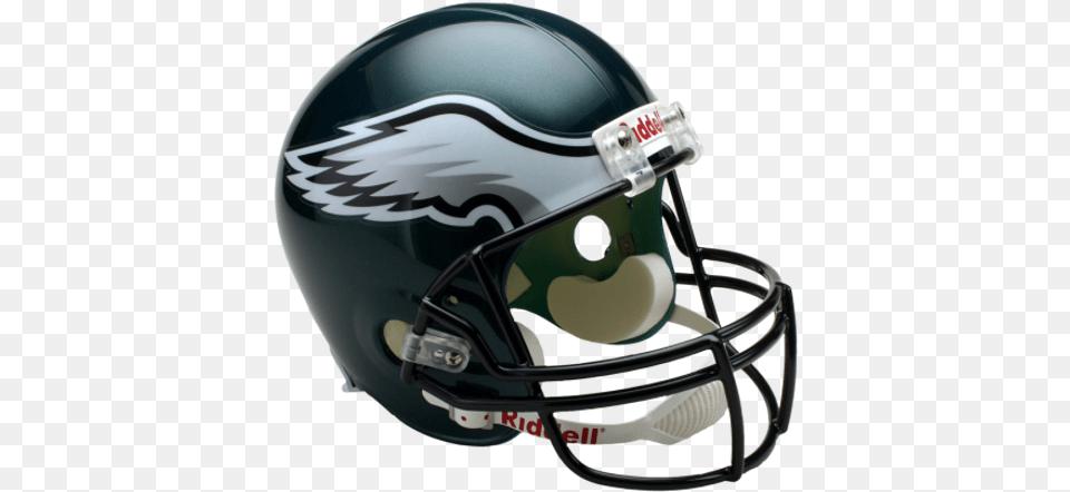 Philadelphia Eagles Nfl Replica Full Football Helmet, American Football, Person, Playing American Football, Sport Free Png