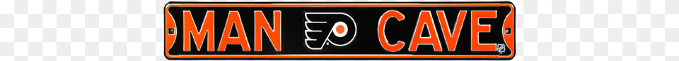 Philadelphia Flyers Man Cave Authentic Street Sign Man Cave Philadelphia Flyers Steel Sign Wall Sign, License Plate, Transportation, Vehicle, Logo Png