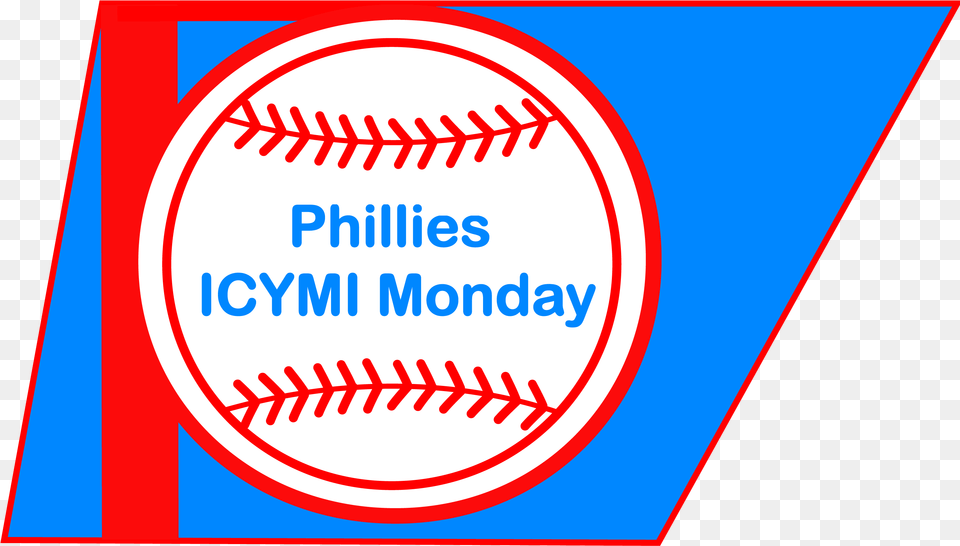 Philadelphia Phillies Icymi Monday Sports Mania White Softball On Teal Canvas Free Png