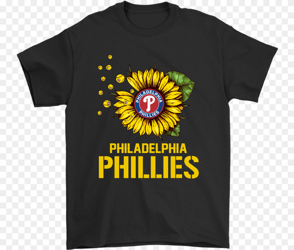 Philadelphia Phillies Sunflower Mlb Baseball Shirts Spongebob Birthday Shirt, Clothing, T-shirt, Flower, Plant Free Transparent Png