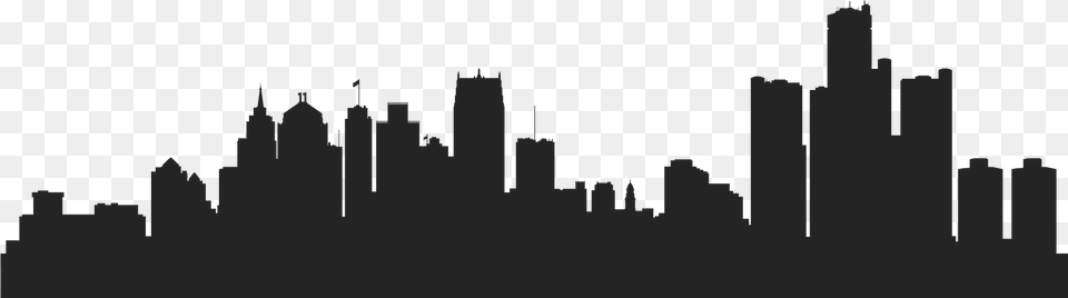 Philadelphia Skyline Clipart Detroit Skyline Silhouette Free Png Download