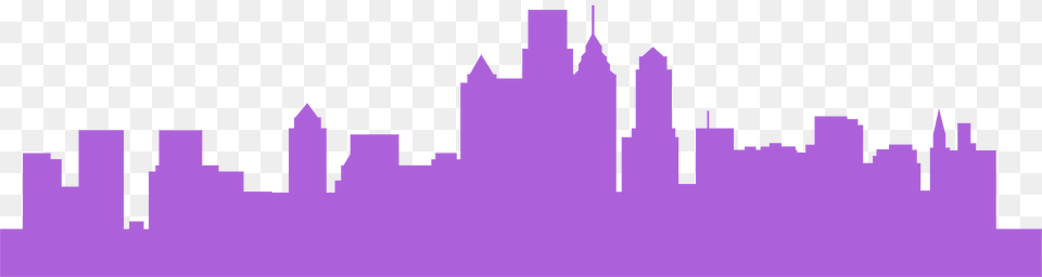 Philadelphia Skyline Silhouette, City, Purple, Outdoors Free Png