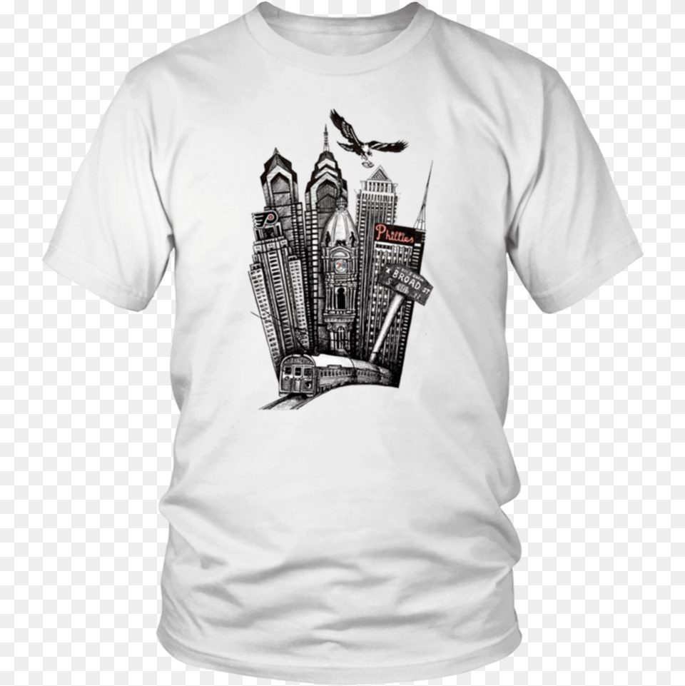 Philadelphia Skyline Tee Shirt Unisex Cofee Lovers Trendy Amp Stylish T Shirts, Clothing, T-shirt Png Image