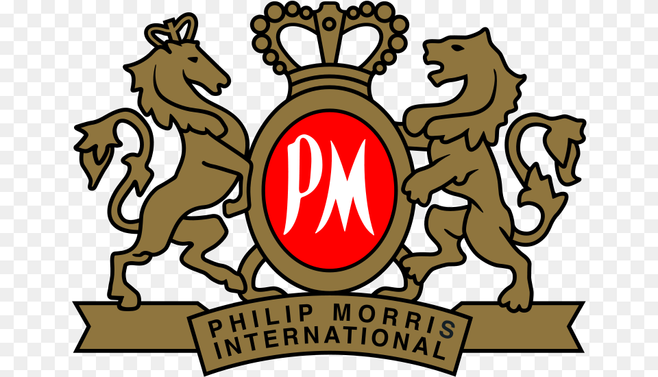 Philip Morris International Logo Black, Emblem, Symbol, Badge, Person Png Image