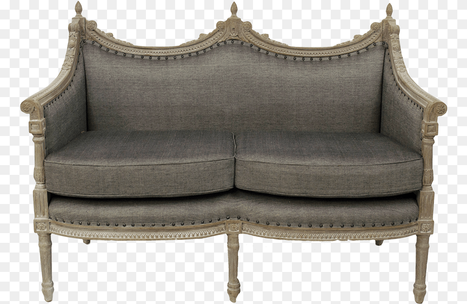 Philippe Grey Silk Loveseat, Couch, Furniture, Home Decor Free Transparent Png