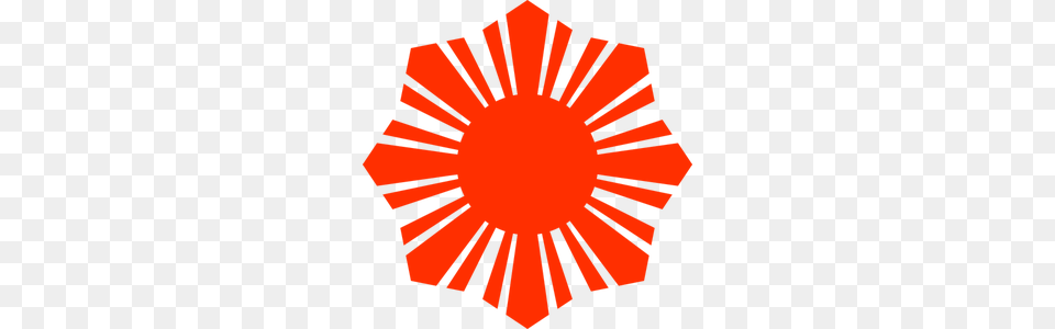 Philippine Flag Sun Symbol Red Silhouette, Leaf, Plant, Body Part, Hand Png Image