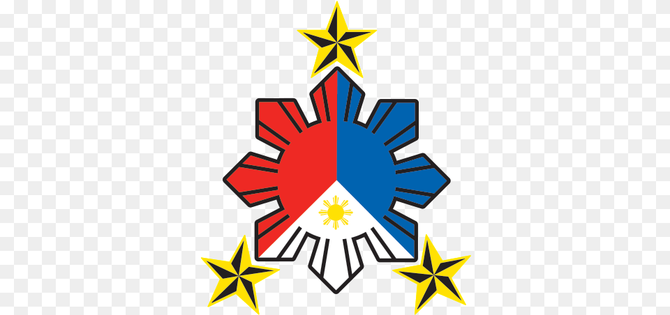 Philippine Flag Sun With Nautical Star Clip Art, Star Symbol, Symbol, Emblem, Dynamite Png Image