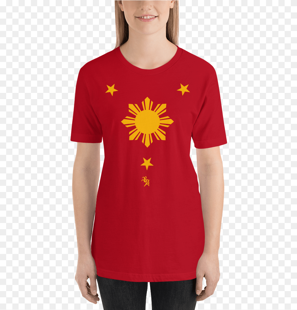 Philippines 1 Mockup Front Womens Red T Shirt, Clothing, T-shirt, Jeans, Pants Free Transparent Png