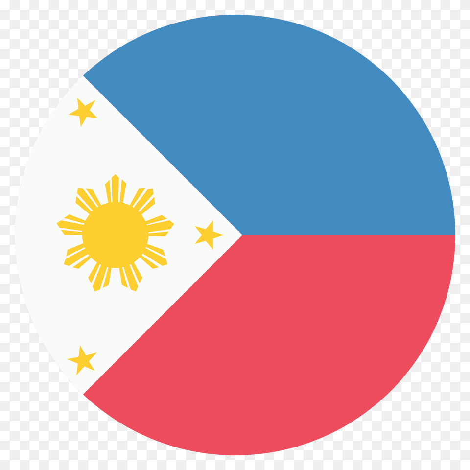 Philippines Flag Emoji Clipart, Disk, Chart, Pie Chart Free Png Download