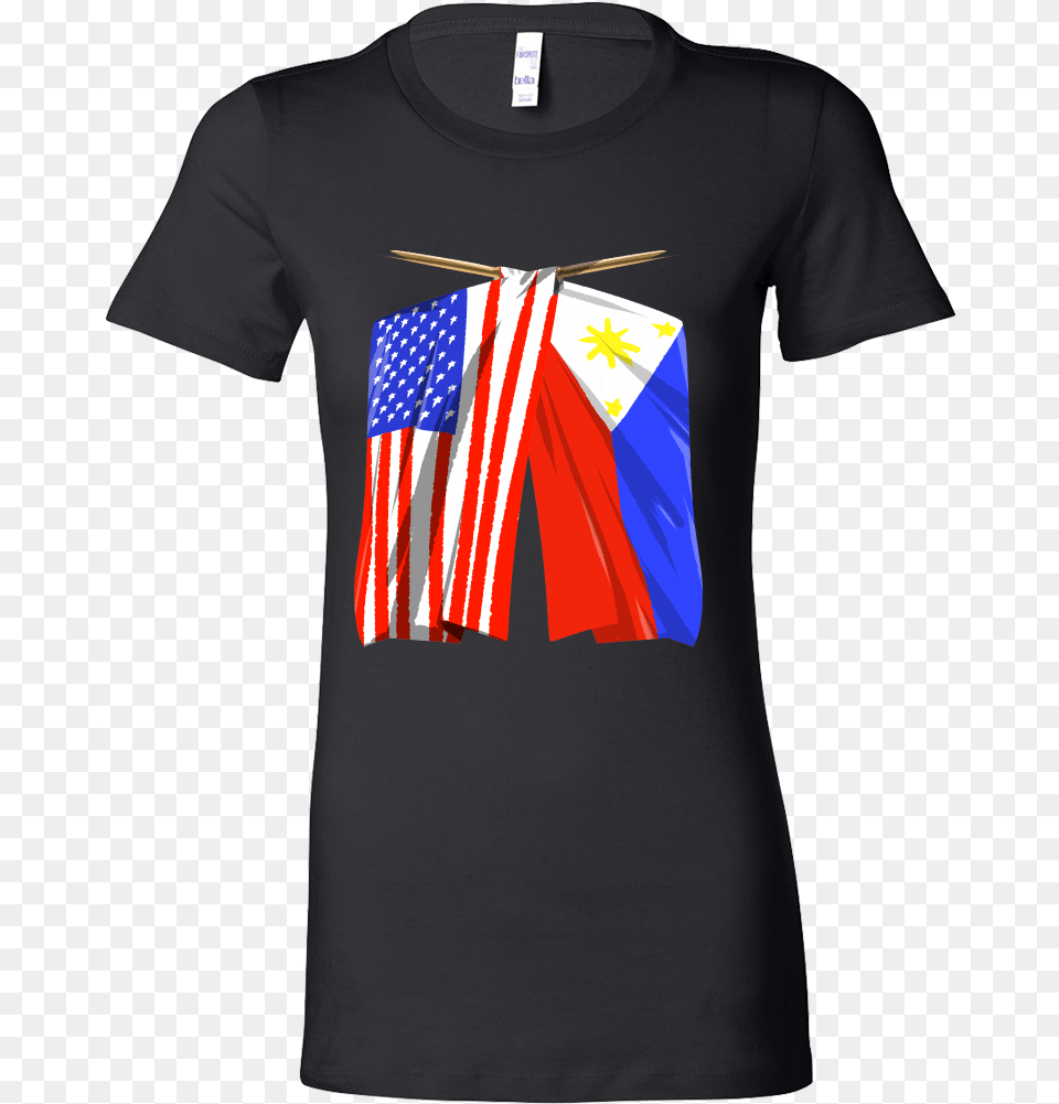 Philippines Flag T Shirt Filipino American Flag Tee Gender Reveal Team Girl T Shirt, Clothing, T-shirt Free Transparent Png