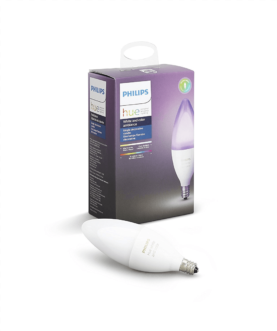 Philips Hue White And Color Ambiance Single Bulb E12 Philips Hue Candle, Mortar Shell, Weapon, Bottle, Lotion Free Png