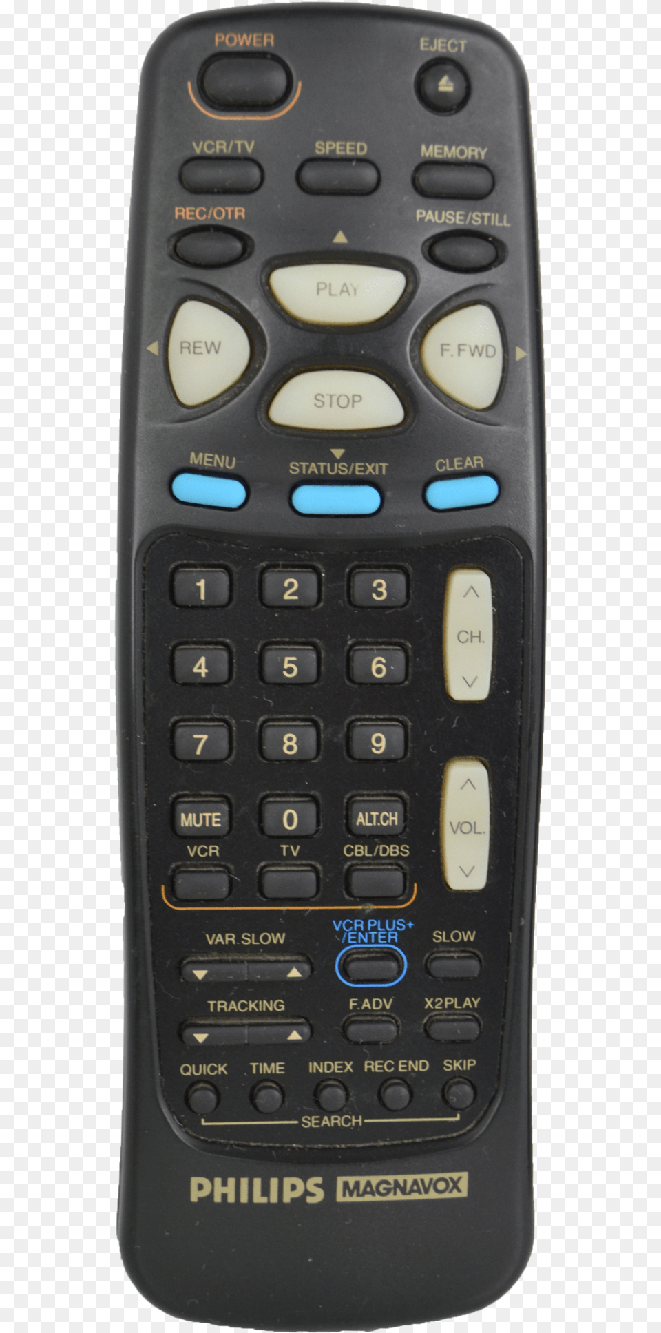 Philips Magnavox N9321ud Vcr Vhs Player Remote Control Numeric Keypad, Electronics, Remote Control Free Transparent Png