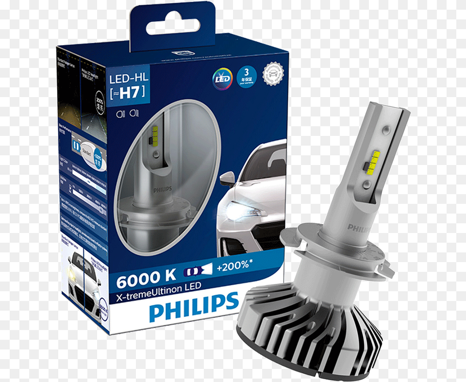 Philips X Treme Ultinon H7 Led, Lighting, Car, Transportation, Vehicle Free Transparent Png