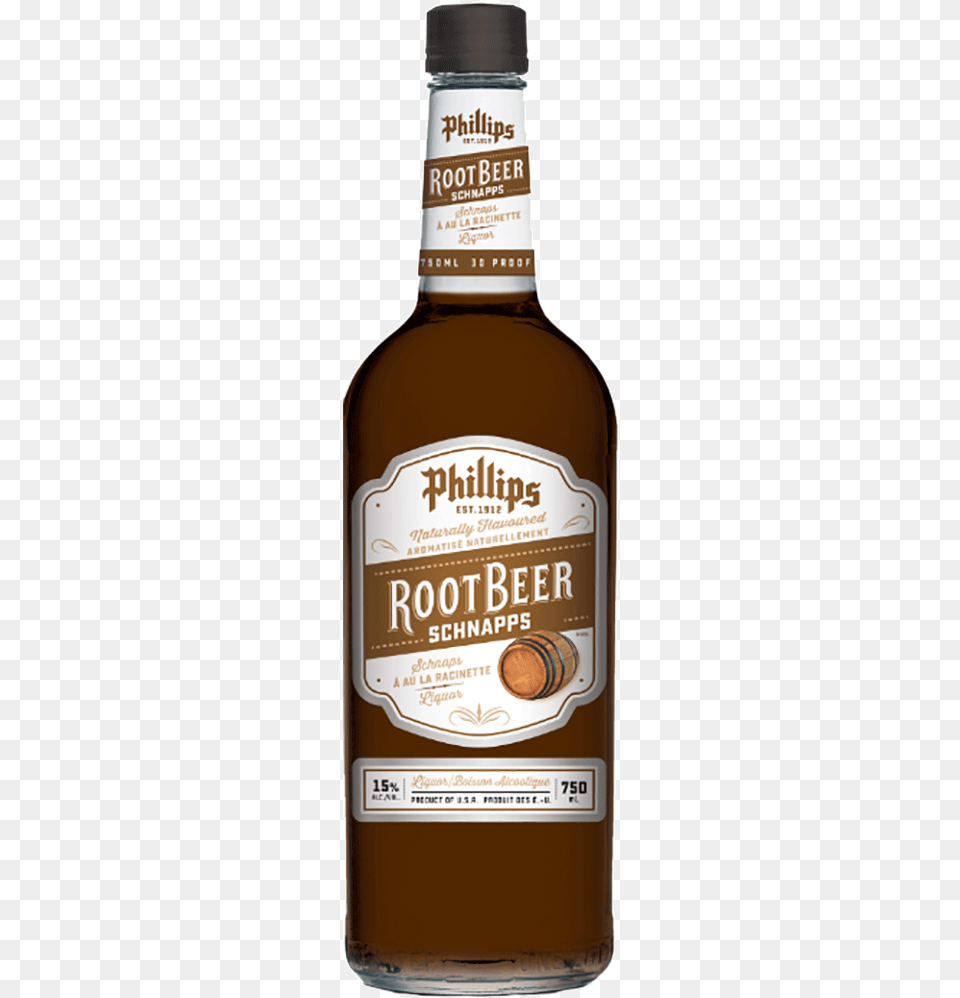 Phillips Root Beer Schnapps Beer, Alcohol, Beverage, Liquor, Beer Bottle Free Transparent Png