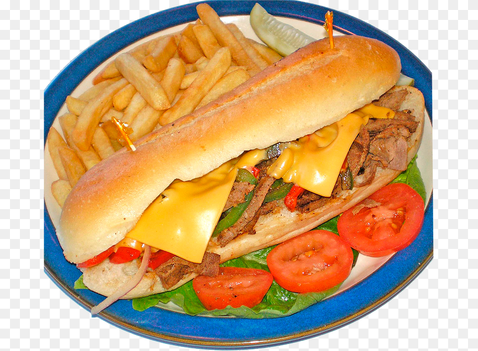 Philly Cheese Steak Chicago Style Hot Dog, Burger, Food Png Image