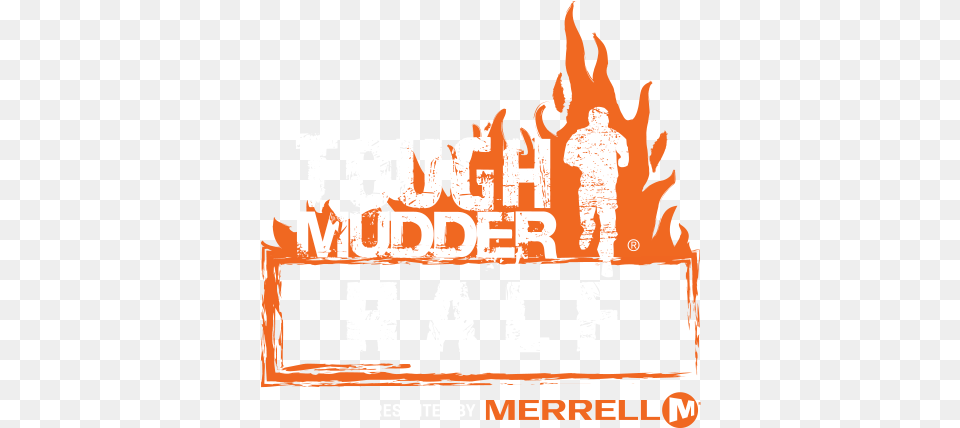Philly Tough Mudder Logo White, Poster, Advertisement, Fire, Flame Free Transparent Png