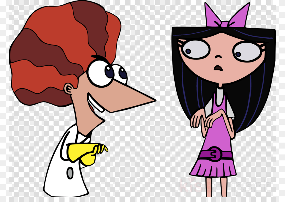 Phineas And Ferb Mad Scientist Clipart Isabella Garcia Shapiro Isabella Garcia Shapiro Smiles, Person, Book, Comics, Face Png