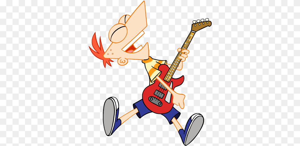 Phineas And Ferb Playing Guitar, Musical Instrument, Bass Guitar Free Png Download