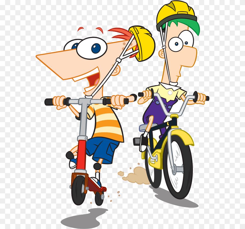 Phineas And Ferb Transparent Phineas And Ferb, Device, Grass, Lawn, Lawn Mower Free Png