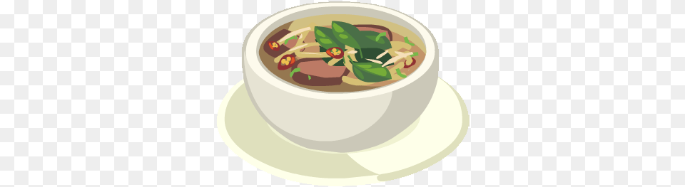 Pho, Bowl, Dish, Food, Meal Free Png Download