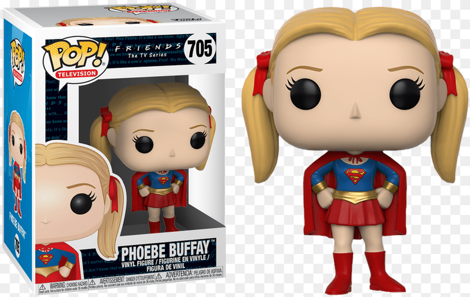 Phoebe Buffay As Supergirl Pop Vinyl Figure Friends Phoebe Funko Pop, Baby, Person, Face, Head Free Png