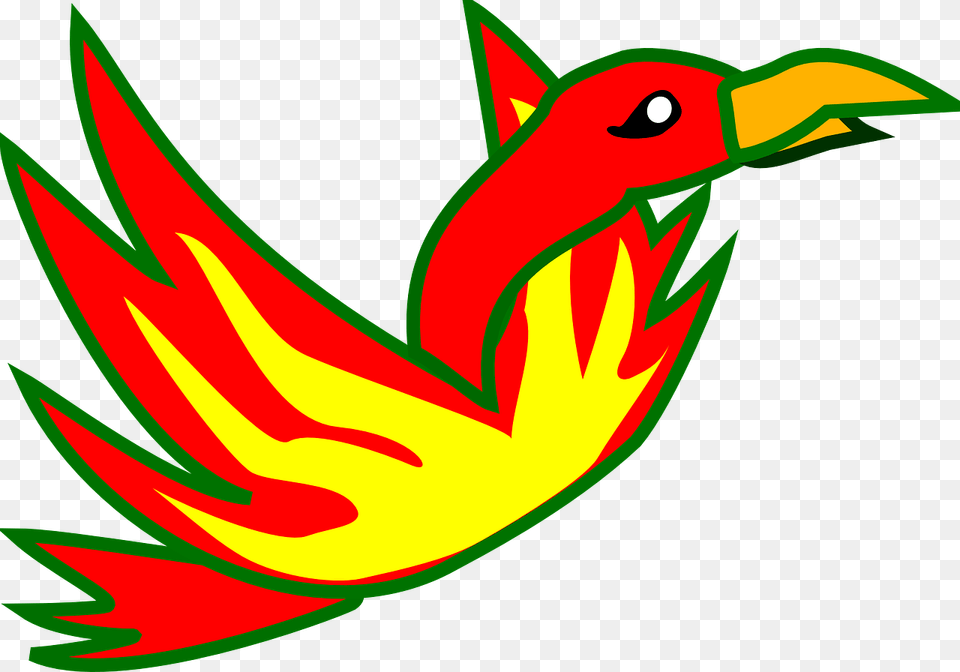 Phoenix Bird Of Fire Mythical Fire Bird Flaming Firebird Clip Art, Animal, Beak, Fish, Sea Life Free Transparent Png