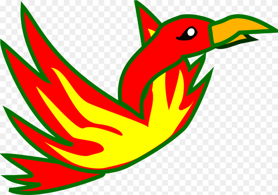 Phoenix Bird Of Fire Mythical Firebird Clip Art, Animal, Beak, Fish, Sea Life Png Image