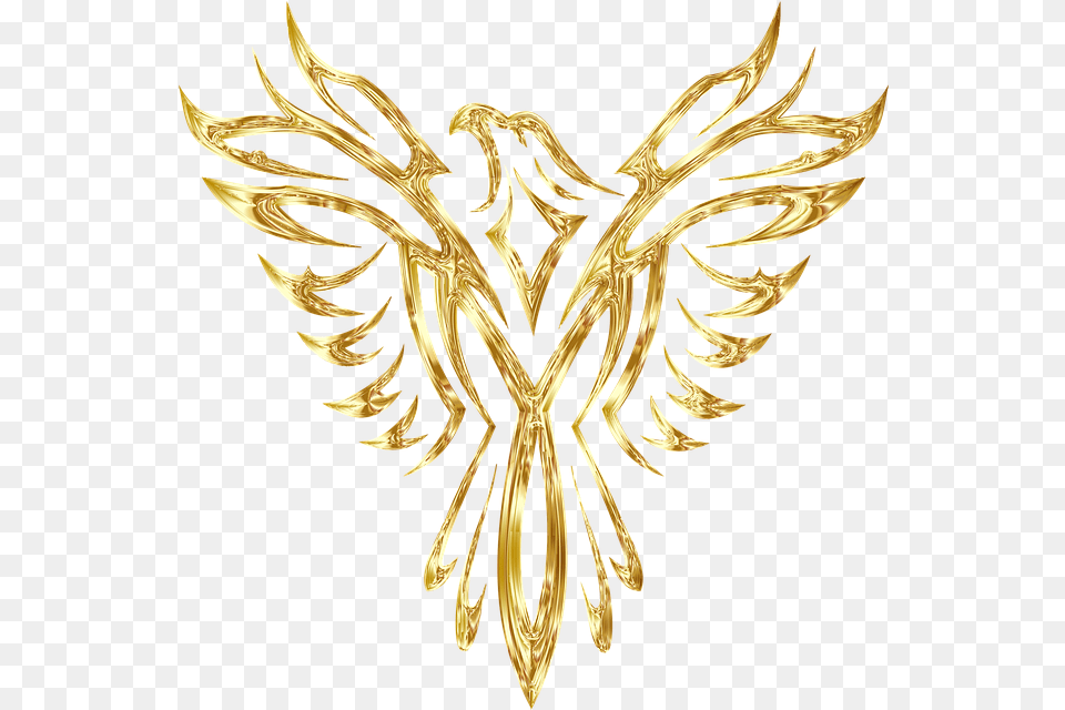 Phoenix Bird Rebirth Vector Graphic On Pixabay Phoenix Clipart, Accessories, Gold, Jewelry, Brooch Free Png Download