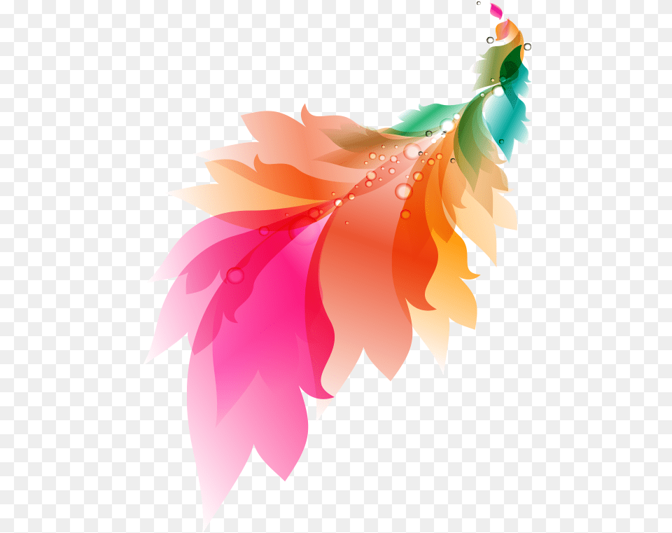 Phoenix Birds Bird Animals Animal Vector Colorful Feather, Art, Graphics, Leaf, Plant Free Png Download