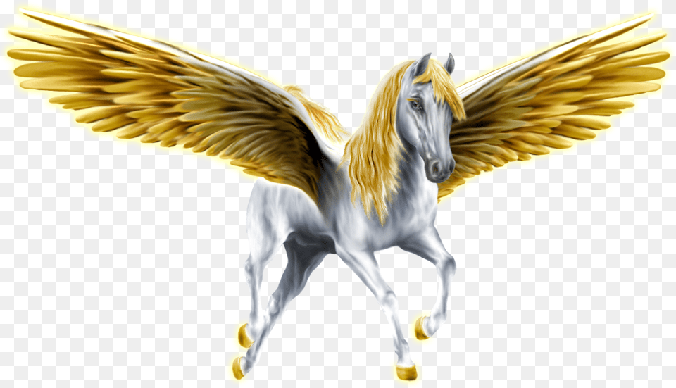 Phoenix Clipart Golden Pegasus, Animal, Horse, Mammal Free Png