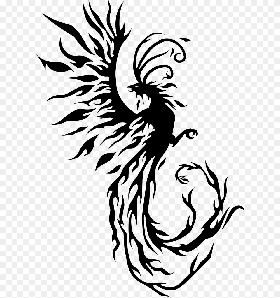 Phoenix Clipart Tribal Phoenix Tattoo Transparent, Cutlery, Fork Png Image