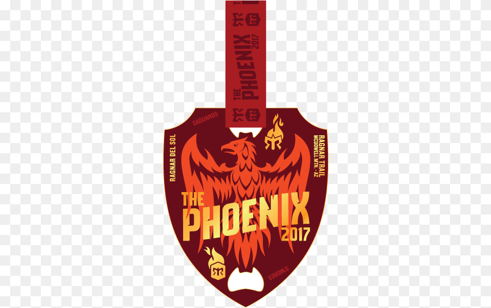 Phoenix Double Medal Label, Logo Free Png