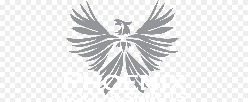 Phoenix Food And Spirits Eagle, Stencil, Emblem, Symbol, Logo Png