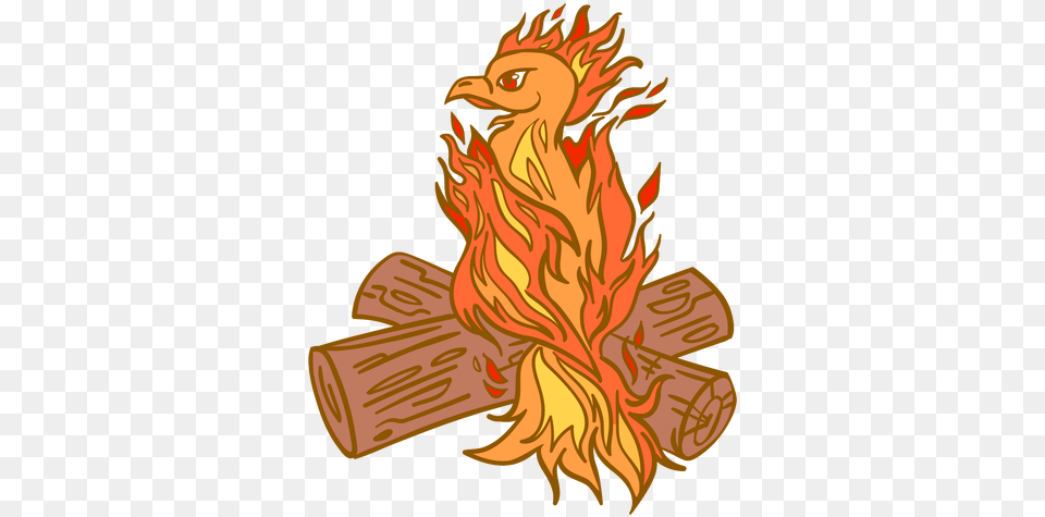 Phoenix Perching Logs Transparent U0026 Svg Vector File Illustration, Baby, Person, Fire, Flame Png Image