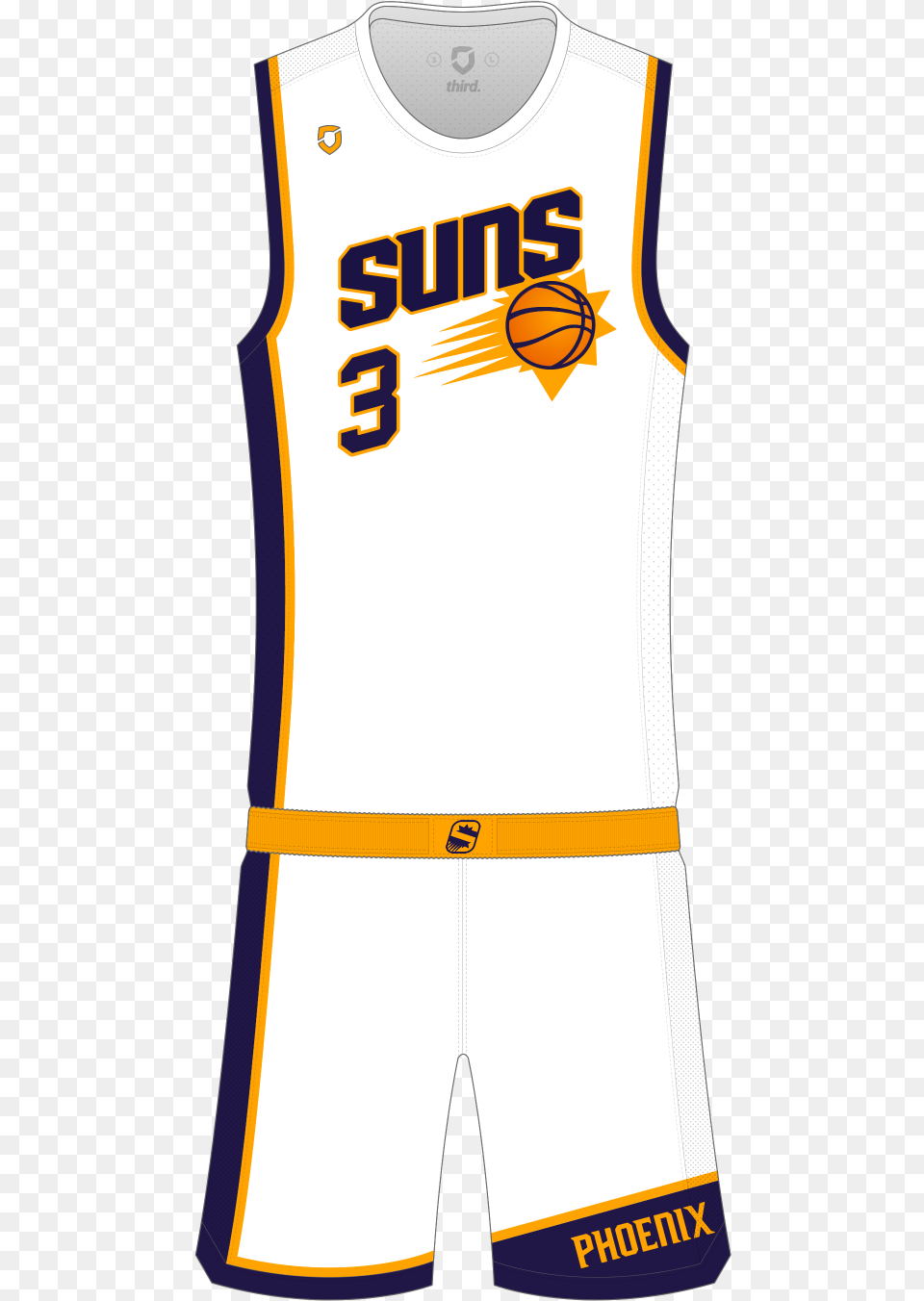 Phoenix Suns Home Phoenix Suns Concept Uniforms Full For Basketball, Clothing, Shirt, Jersey Free Transparent Png