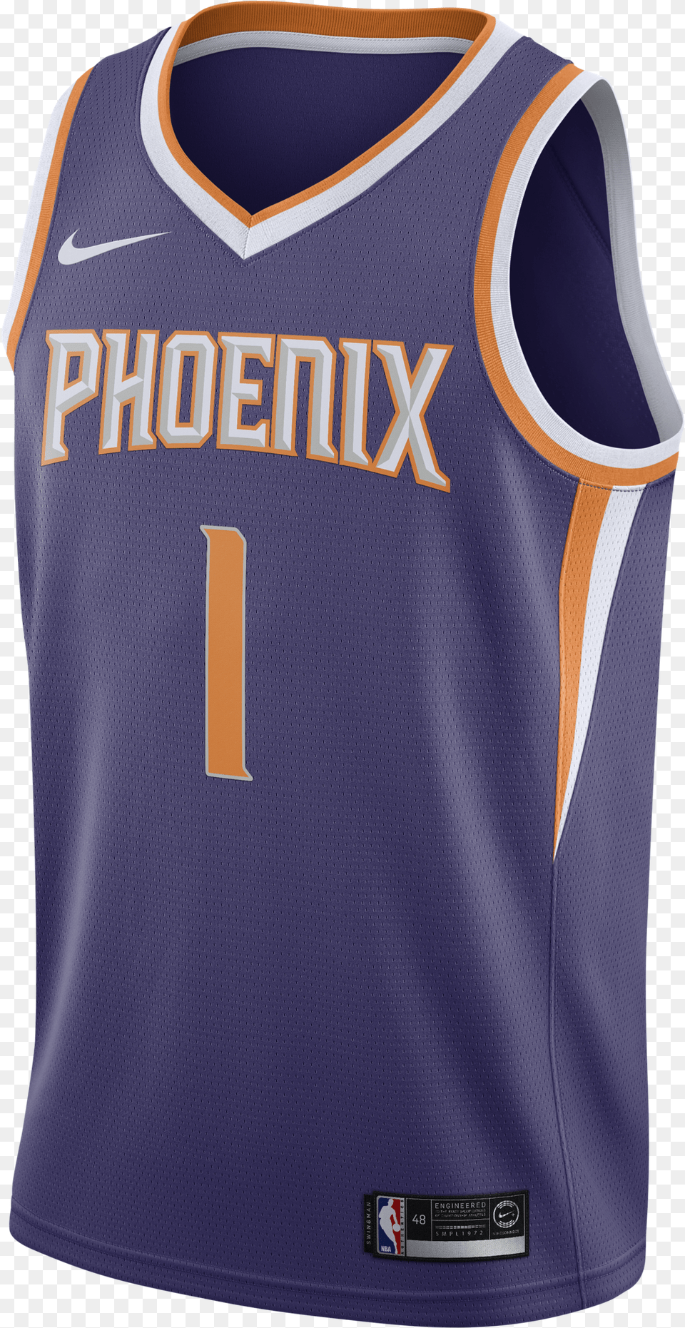 Phoenix Suns Logo Nike Nba Phoenix Suns Devin Booker Sports Jersey, Clothing, Shirt, Person Png Image