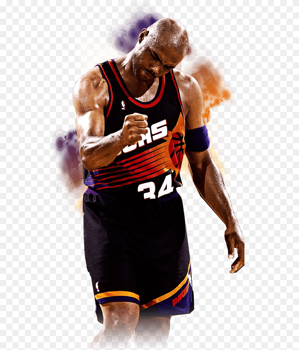Phoenix Suns Stitched Charles Barkley Suns, Hand, Body Part, Person, Finger Free Transparent Png